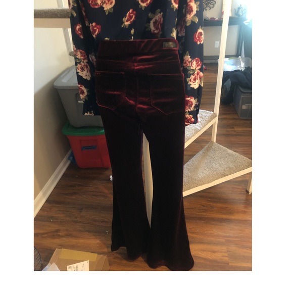 Free People Blank NYC Velvet Pull-On Flare Pants - Picture 6 of 8
